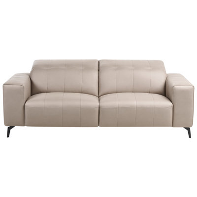 Beliani Sofa 3 Seater Ommel Fabric Taupe - image 1
