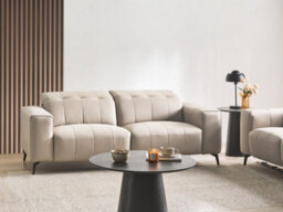 Beliani Sofa 3 Seater Ommel Fabric Taupe - thumbnail 2