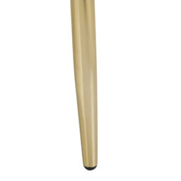 Wyld And Coco Bedroom Storage Bench Light Beige Velvet With Gold-Toned Legs, Compact Rectangular Glam Design - thumbnail 5