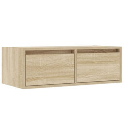 Berkfield Durable Tv Cabinet With Led Lights Sonoma Oak 75X35.5X25 Cm - thumbnail 6