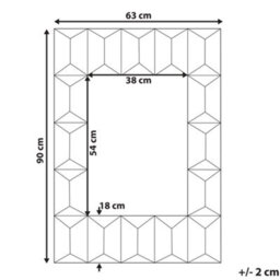 Beliani Wall Mirror Hizote 63 Cm 90 Cm Fir Wood Brown - thumbnail 3