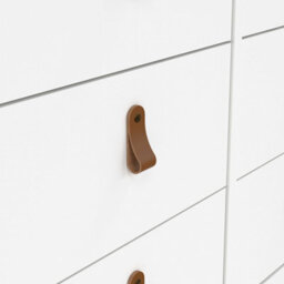 Wyld Haus Wildberry Matt White 8-Drawer Wooden Dresser With Leather Tab Handles - thumbnail 8