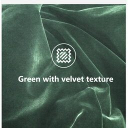 Abrihome Double Bed Velvet Moss Green 4Ft6 Upholstered Bed With Winged Headboard, Wood Slat Support - thumbnail 2