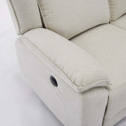 More4Homes Skye 2 Seater Linen Electric Recliner Sofa (Beige) - thumbnail 6