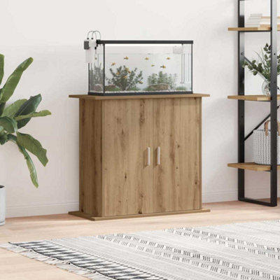 Walplus Artisan Oak Aquarium Stand 81X36X73 Cm Engineered Wood - Fish Tank Cabinet - image 1