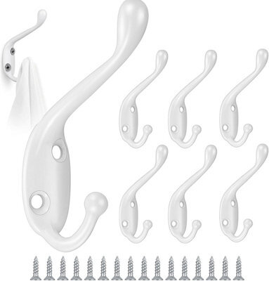 8 Pack Vintage Wall Mounted Coat Hooks, Wall Hooks With 16 Screws, Metal Hat Hook For Bathroom And Kitchen - image 1