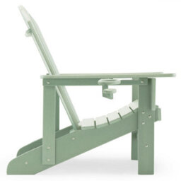 Vonhaus Sage Green Adirondack Garden Chair Set 2, Reclining Slatted Weather Resistant Hdpe Outdoor Armchair For Patio, Westport - thumbnail 8
