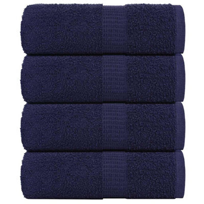 Berkfield Wash Towels 4 Pcs Frogn Navy Blue 30X30 Cm 100% Cotton - image 1