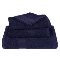 Berkfield Wash Towels 4 Pcs Frogn Navy Blue 30X30 Cm 100% Cotton - thumbnail 4