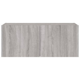 Walplus Tv Wall Cabinet With Led Lights Grey Sonoma 100X35X41 Cm - thumbnail 9