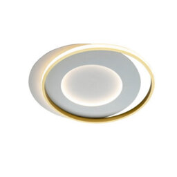Luminosa Lighting Luminosa Limbos Integrated Led Semi Flush Light White, Gold 3000K 4400Lm - Uk Stock