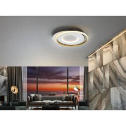 Luminosa Lighting Luminosa Limbos Integrated Led Semi Flush Light White, Gold 3000K 4400Lm - Uk Stock - thumbnail 2