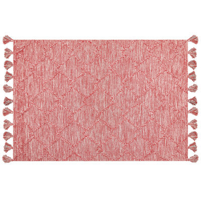 Beliani Rug Nigde Red 160 X 230 Cm Cotton - image 1