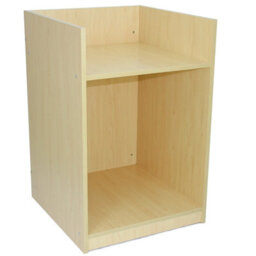 MonsterShop Shop Counter Till Block Stand Maple Tb60 Retail Storage Unit Modular Cabinet Reception Cash Desk Store 2 Internal Shelves - thumbnail 6
