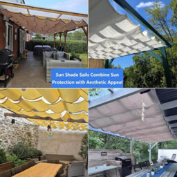 Blue 120X300 Shade Sail With Eyelets Foldable - thumbnail 6