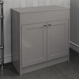 Affine 800mm Grey Traditional Bathroom Countertop Vanity Unit Floor Standing Doors - thumbnail 2