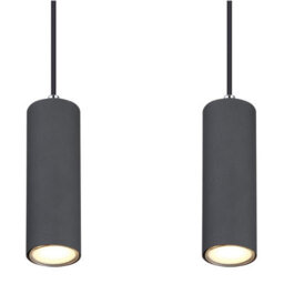 Luminosa Lighting Luminosa Robby Bar Pendant Ceiling Light Wood Look Dark 4X Gu10 - thumbnail 4