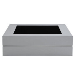 Furniture in Fashion Cyndy High Gloss Coffee Table In Grey With Black Glass Top - thumbnail 5