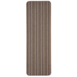 Grey Brown Blue Modern Striped Stain-Resistant Mat For Living Room, Utility Room, Dining Room & Kitchen -67Cm X 200Cm (Runner) - thumbnail 1