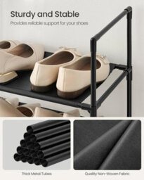 LEDREM 10-Tier Shoe Rack, Shoe Shelf, Shoe Storage Organiser, Space-Saving, 28 X 83 X 173 Cm, Metal Frame - thumbnail 5