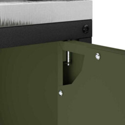 Berkfield Kitchen Storage Cabinet With Shelf With Door Olive Green Steel - thumbnail 9