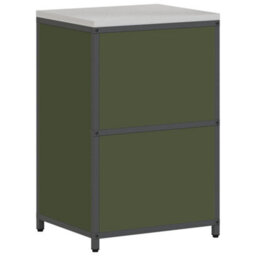 Berkfield Kitchen Storage Cabinet With Shelf With Door Olive Green Steel - thumbnail 8