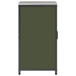 Berkfield Kitchen Storage Cabinet With Shelf With Door Olive Green Steel - thumbnail 7