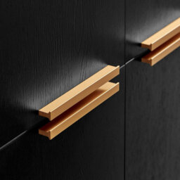 Furniturebox Uk Ivala Black & Copper Effect Large 4 Door Sideboard - thumbnail 5