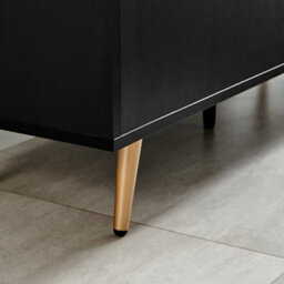 Furniturebox Uk Ivala Black & Copper Effect Large 4 Door Sideboard - thumbnail 6