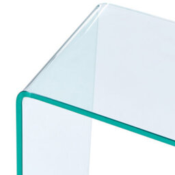 Beliani Transparent Console Table 90 X 30 Cm Tempered Glass Minimalist Wall Table For Modern Interiors - thumbnail 5