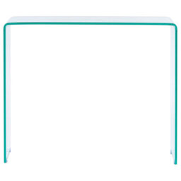 Beliani Transparent Console Table 90 X 30 Cm Tempered Glass Minimalist Wall Table For Modern Interiors - thumbnail 1