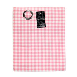 Homescapes Pink Cotton Gingham Eyelet Curtains 137 X 182 Cm - thumbnail 4