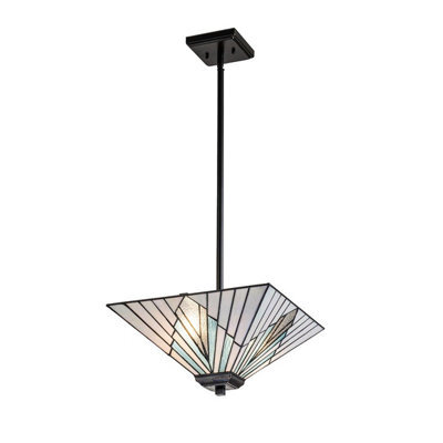 Luminosa Lighting Elstead Alderley 2 Light Trio-Mount Pendant Vintage Bronze - image 1