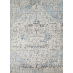 Livabliss Ankara-Vintage Grey Blue Traditional Boho Living Dining Bedroom Rug 140 X 200 Cm Easy Care, Non Shedding - thumbnail 1