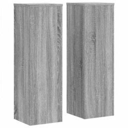 Walplus Plant Stand 2Pcs Grey Sonoma 25X25X80 Cm Engineered Wood - thumbnail 2