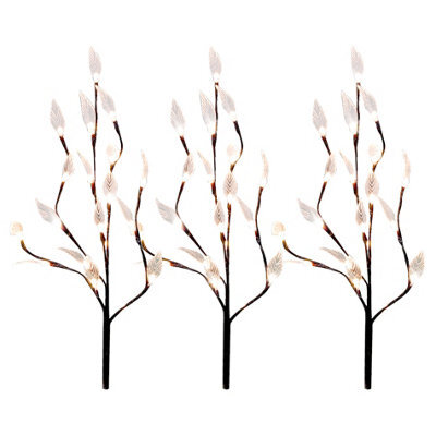 Gardenwize 60 White Led Solar Tree Lights (Set Of 3) - image 1