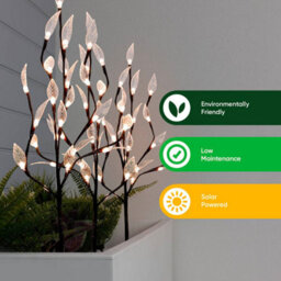 Gardenwize 60 White Led Solar Tree Lights (Set Of 3) - thumbnail 4