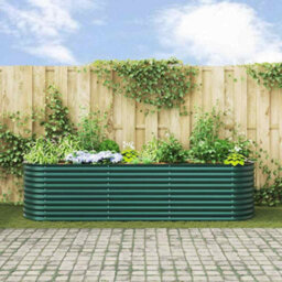 Walplus Garden Raised Bed Green 320 X 80 X 81 Cm Steel - thumbnail 4