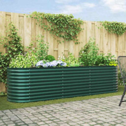 Walplus Garden Raised Bed Green 320 X 80 X 81 Cm Steel