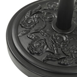 Breeins Black Garden Parasol Base  With Floral Rose Design  Weather Resistant For Outdoor Furniture Umbrella, Canopy, Gazebo, Awning - thumbnail 6