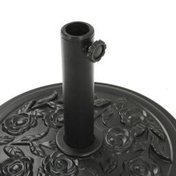 Breeins Black Garden Parasol Base  With Floral Rose Design  Weather Resistant For Outdoor Furniture Umbrella, Canopy, Gazebo, Awning - thumbnail 5