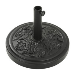 Breeins Black Garden Parasol Base  With Floral Rose Design  Weather Resistant For Outdoor Furniture Umbrella, Canopy, Gazebo, Awning - thumbnail 4