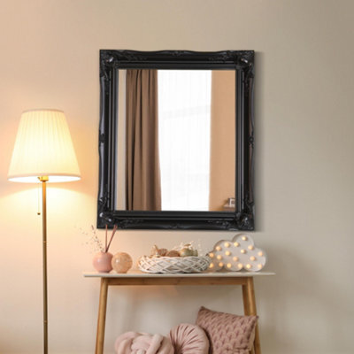 Mirroroutlet Fraser Black Beaded Wall Mirror 71 X 61Cm - image 1