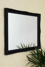 Mirroroutlet Fraser Black Beaded Wall Mirror 71 X 61Cm - thumbnail 3
