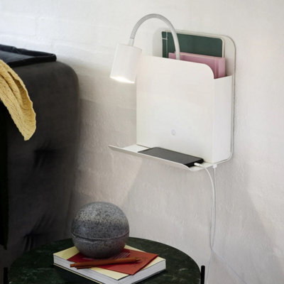 Nordlux Roomi Metal Wall Light  White,plug In Or Mains - image 1