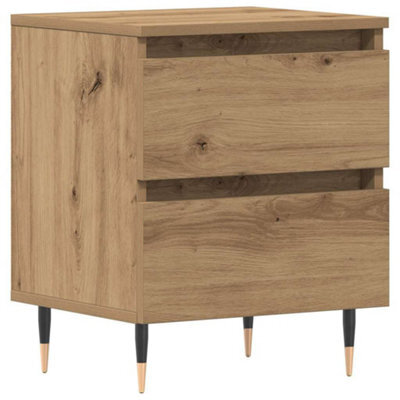 Berkfield Modern Bedside Cabinet Artisan Oak 40X35X50 Cm Engineered Wood - image 1
