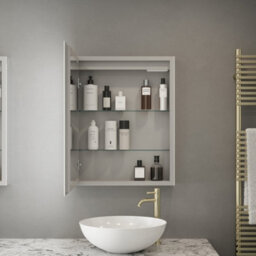 FNX Bathrooms Athena Illuminated Led Bathroom Mirror Cabinet With Tunable White Light, Demister & Shaver Socket - 50X70Cm - thumbnail 3