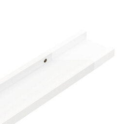 Berkfield Wall Shelves 2 Pcs High Gloss White 100X9X3 Cm - thumbnail 8