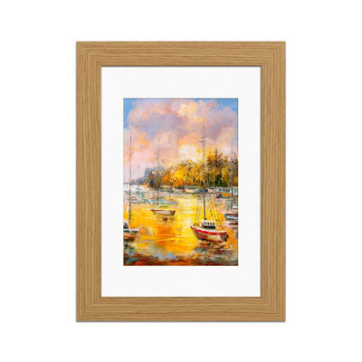 Ak Frames Light Oak 6X4 Frame With 5X3 Mount And Perspex Front - image 1