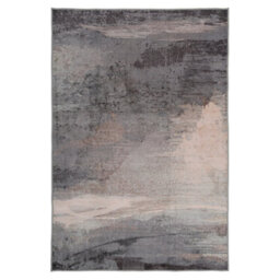 Loomed Abstract Design Cotton Chenille Rug Blue Teal Machine Washable 280Cm X 380Cm - thumbnail 7